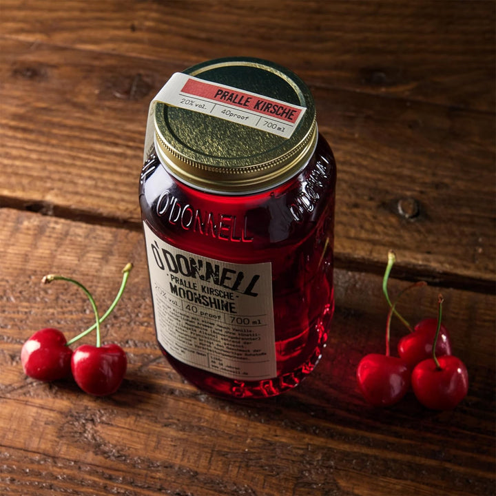 O'Donnell Moonshine - Pralle Kirsche Likör (700ml) - Handwerklich hergestellte Spirituosen aus Berlin - Premium Schnaps nach Amerikanischer Tradition - 20% Vol. Alkohol