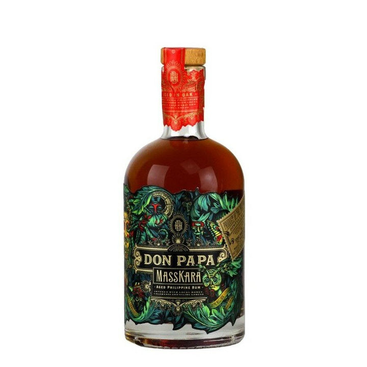 Don Papa Masskara Rum 0,7 L (Französische Abfüllung) + Ice Cube Shooter Form Geschenkpackung