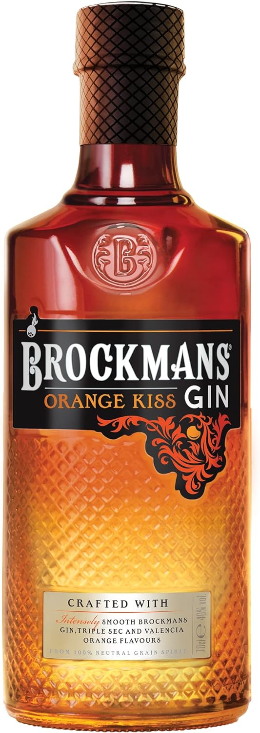 Brockmans Gin Orange Kiss I Gin mit valencianischen Orangen und Triple Sec I ein Sonnenuntergang in einer Flasche I Sundowner I 0,7l I 40%