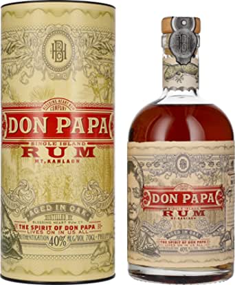 Don Papa Single Island Rum 7 Jahre 40% Vol. 0,7l in Geschenkbox/Tube/Canister