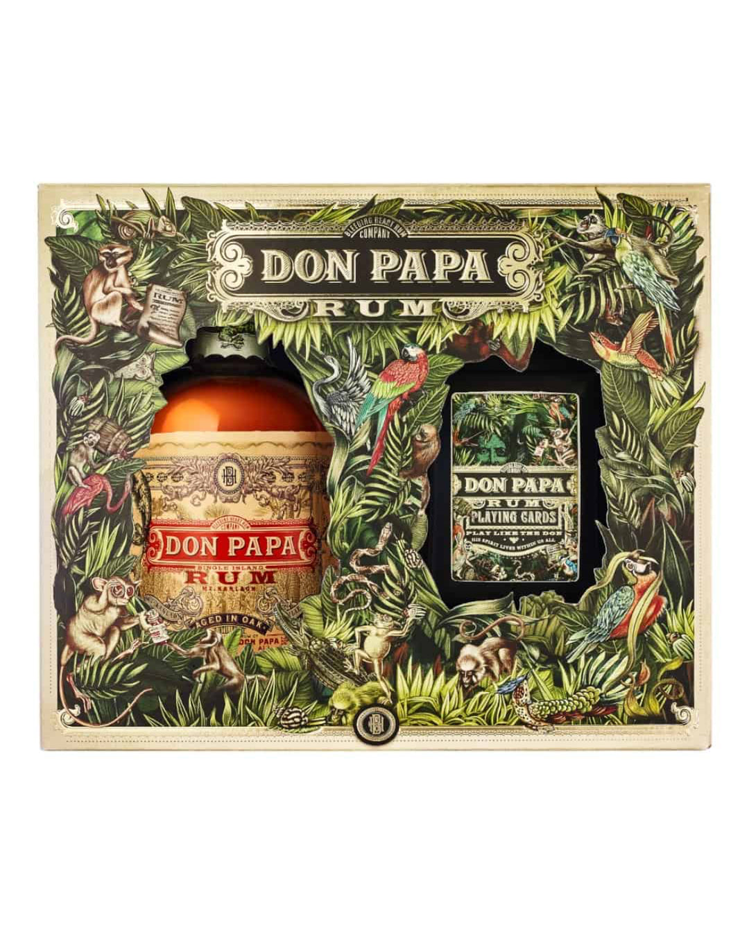 Don Papa 7 Years Single Island Geschenkbox mit Spielkarten 0,7L 40%Vol