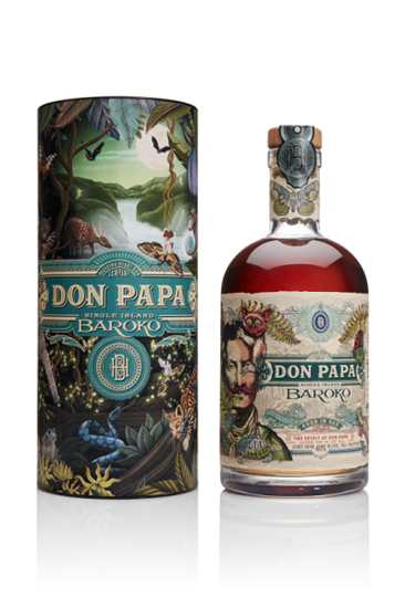 Don Papa Baroko 0,7L 40% Vol. in der neuen "END OF THE YEAR" Tube.