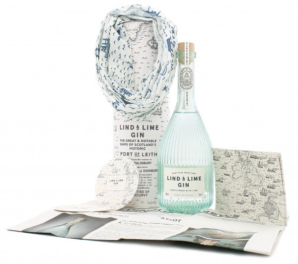 Lind & Lime Gin Geschenkbox mit Halstuch 44.0% 0,7l