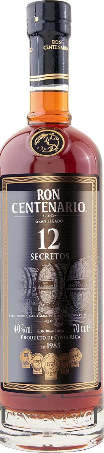 Ron Centenario Gran Legado 12 Jahre 700 ml angenehmes Bouquet reiche Früchte & dominante Holzaromen süß & harmonischer Geschmack sinnlicher, voller Körper starke Noten von Holz