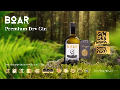 Boar Blackforest Premium Dry Gin/GIN DES JAHRES/Höchstprämierter Gin der Welt/Kleine Schwarzwälder Brennerei seit 1844 / Wacholder-, Lavendel- & Zitrustöne