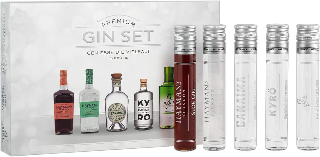 Gin Tasting Box | 5x50ml | Hayman's | Canaima | Kyrö | G`Vine | Ideal als Geschenk