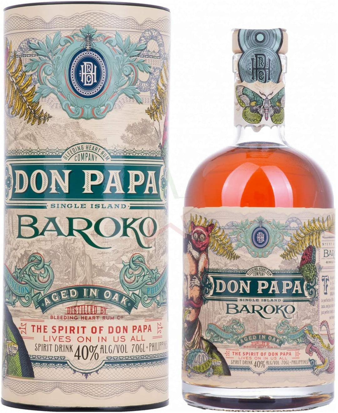 DON PAPA RUM Baroko (0,7 L) 40% Vol. mit Tube