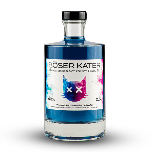 BÖSER KATER Two Faced Gin with color change (0.5 L) 40% Vol.