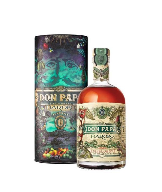 Don Papa Baroko Single Island + Harvest Edition Geschenktube 0,7l 40%