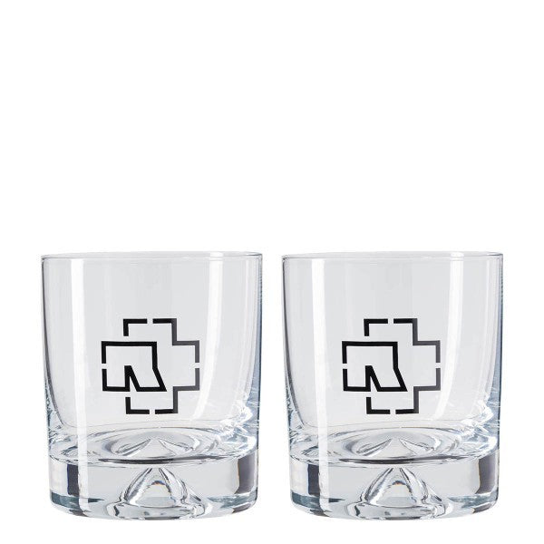 Rammstein Tumbler ”Logo” 2er Box 0,29l Glas, Offizielles Band Merchandise