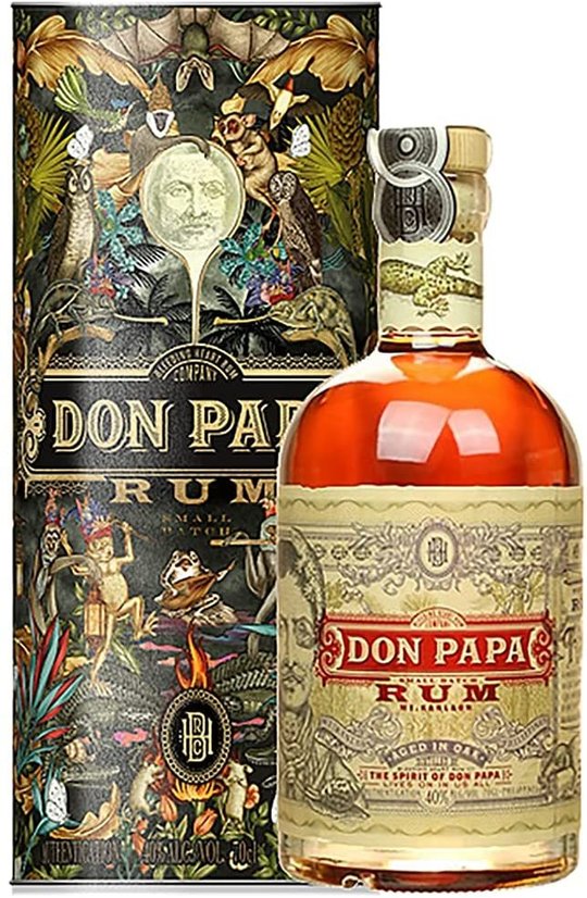 DON PAPA RUM 7 years (0.7 L) 40% vol. with tube ( attention single island )